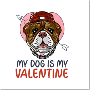 My Dog Is My Valentine Posters and Art